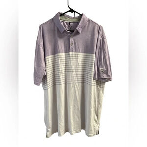 Purple Anderson Ord performance golf polo